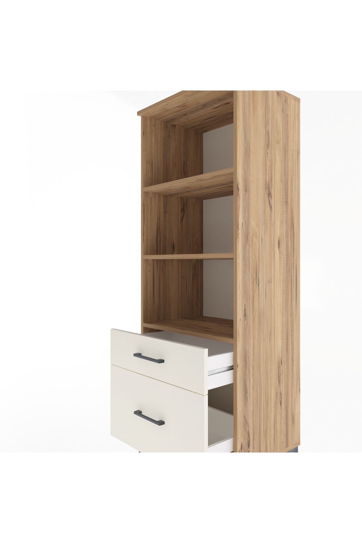 Hyperion Dolap 3 Raflı 2 Çekmeceli 60x44x163 - S53M014V7B
