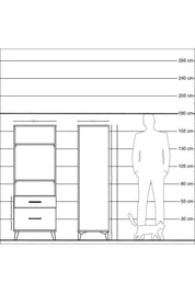 Hyperion Dolap 3 Raflı 2 Çekmeceli 60x44x163 - S53M014V7B
