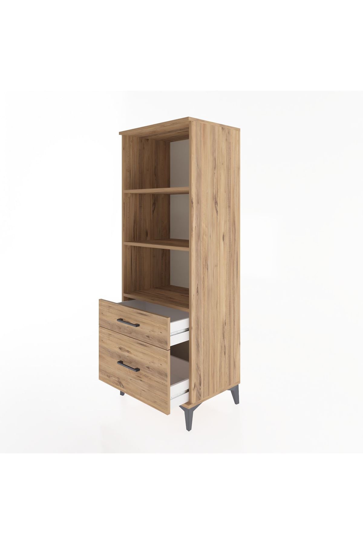 Hyperion Dolap 3 Raflı 2 Çekmeceli 60x44x163 - S53M014V9B