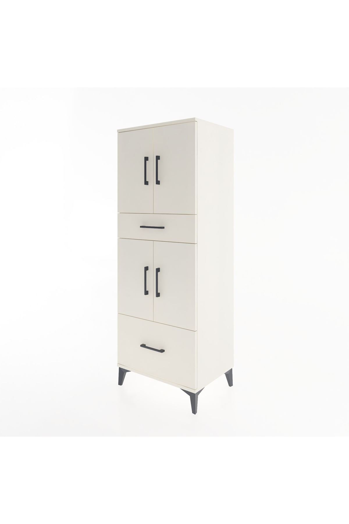 Hyperion Dolap 2 Raflı 2 Çekmeceli 4 Kapaklı 60x44x163 - S53M015V1B