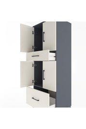 Hyperion Dolap 2 Raflı 2 Çekmeceli 4 Kapaklı 60x44x163 - S53M015V4B