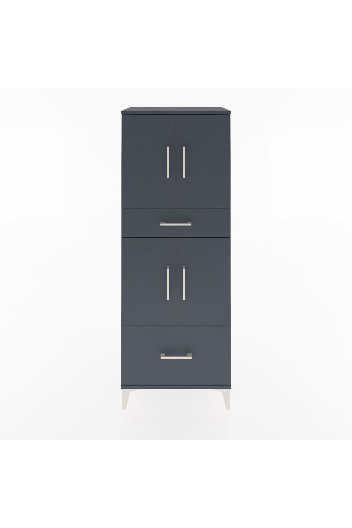 Hyperion Dolap 2 Raflı 2 Çekmeceli 4 Kapaklı 60x44x163 - S53M015V5B
