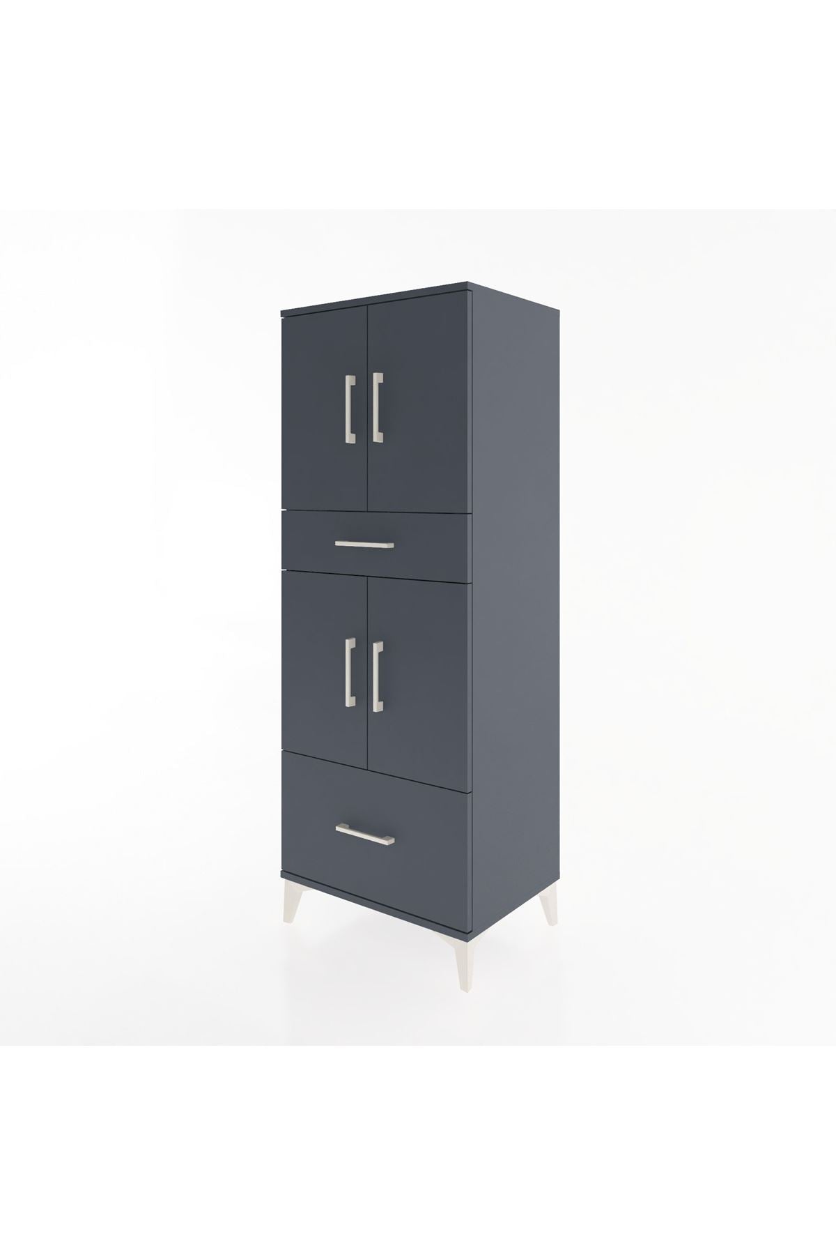 Hyperion Dolap 2 Raflı 2 Çekmeceli 4 Kapaklı 60x44x163 - S53M015V5B