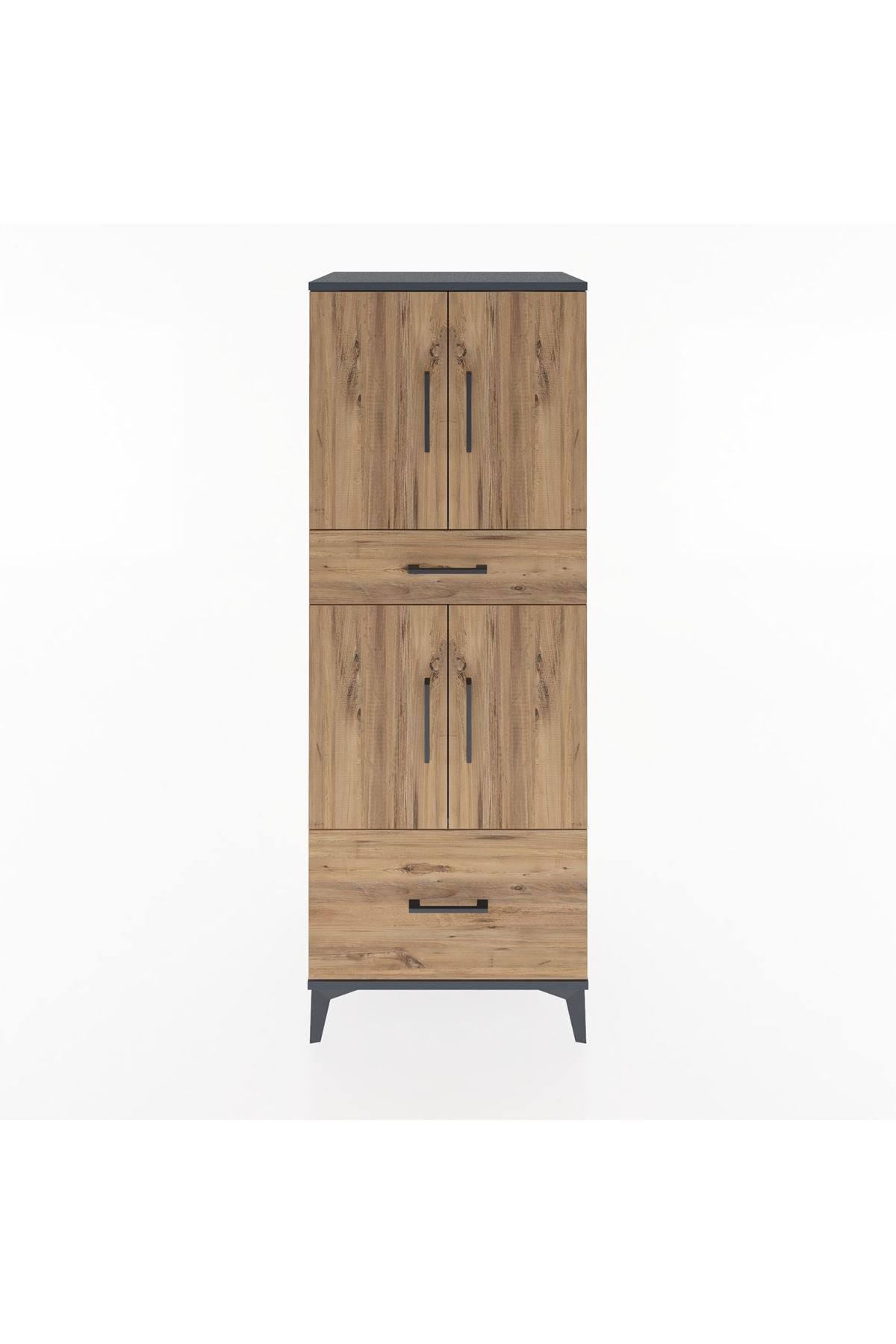 Hyperion Dolap 2 Raflı 2 Çekmeceli 4 Kapaklı 60x44x163 - S53M015V6B