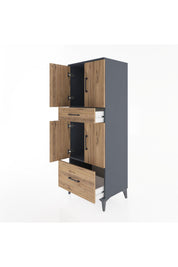 Hyperion Dolap 2 Raflı 2 Çekmeceli 4 Kapaklı 60x44x163 - S53M015V6B