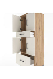 Hyperion Dolap 2 Raflı 2 Çekmeceli 4 Kapaklı 60x44x163 - S53M015V7B