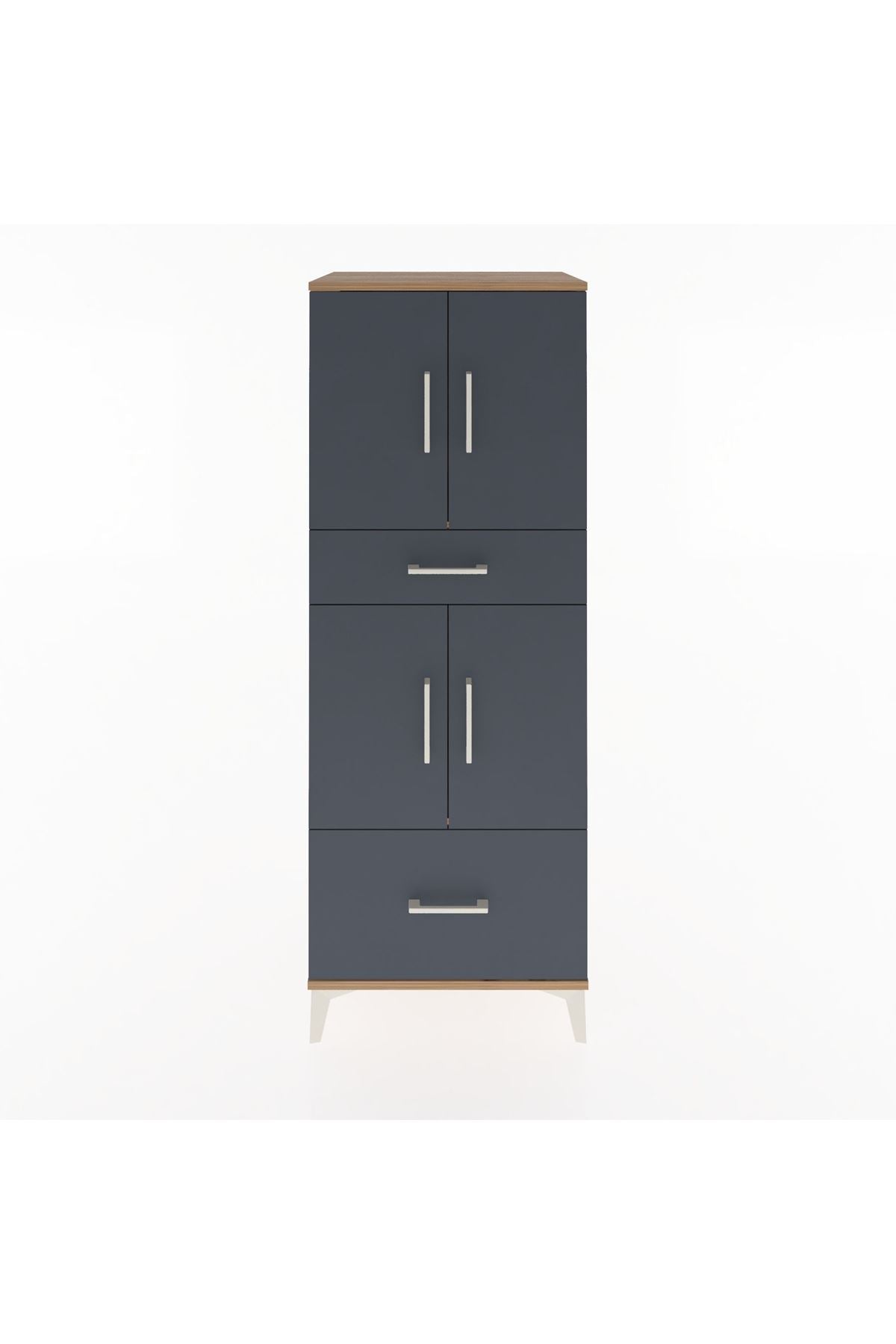 Hyperion Dolap 2 Raflı 2 Çekmeceli 4 Kapaklı 60x44x163 - S53M015V8B