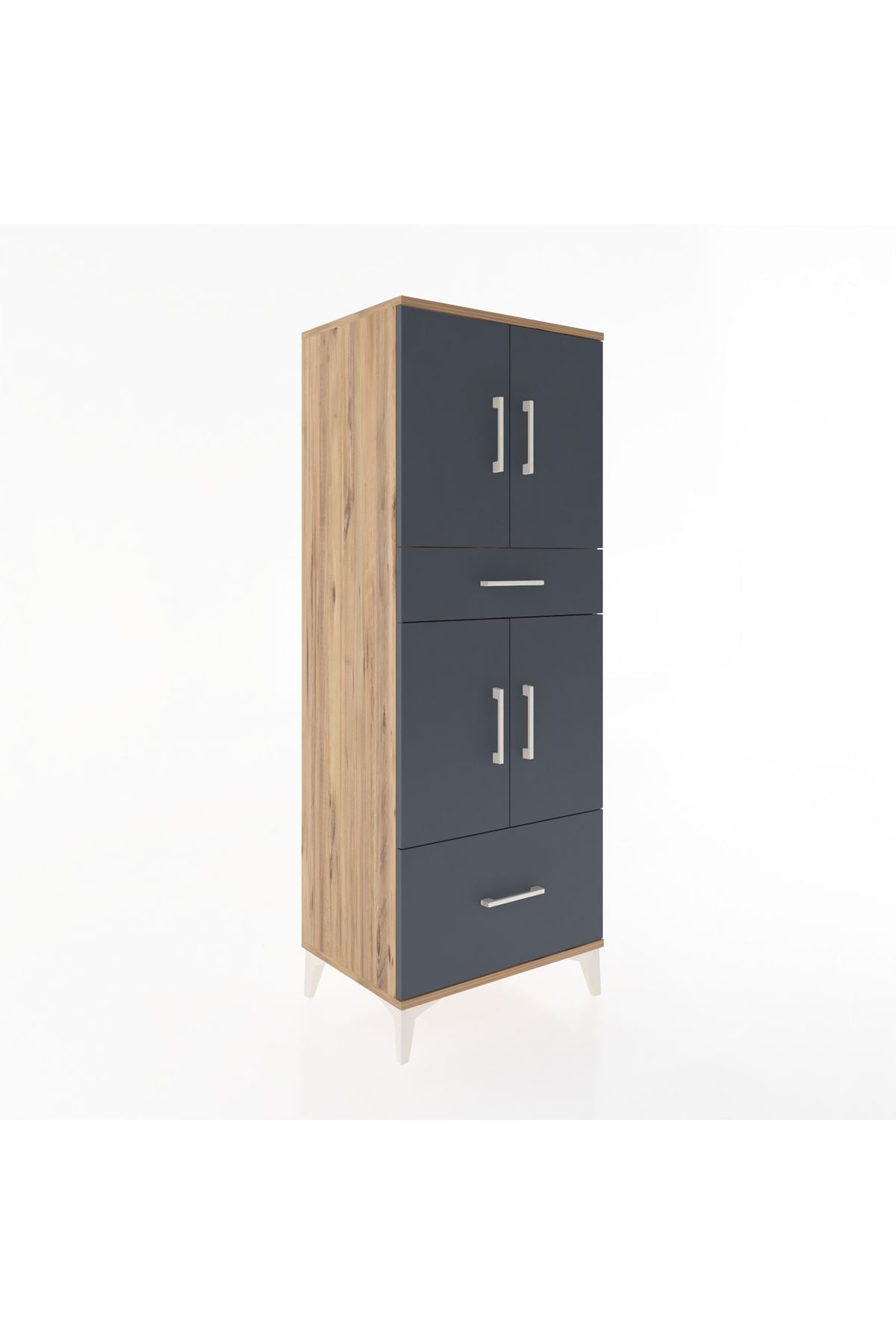 Hyperion Dolap 2 Raflı 2 Çekmeceli 4 Kapaklı 60x44x163 - S53M015V8B