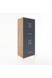 Hyperion Dolap 2 Raflı 2 Çekmeceli 4 Kapaklı 60x44x163 - S53M015V8B