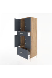 Hyperion Dolap 2 Raflı 2 Çekmeceli 4 Kapaklı 60x44x163 - S53M015V8B