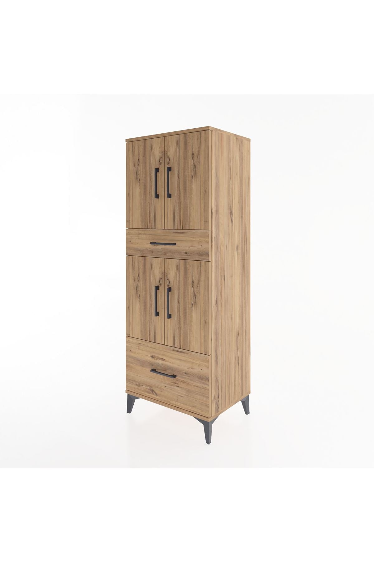 Hyperion Dolap 2 Raflı 2 Çekmeceli 4 Kapaklı 60x44x163 - S53M015V9B