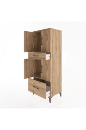 Hyperion Dolap 2 Raflı 2 Çekmeceli 4 Kapaklı 60x44x163 - S53M015V9B