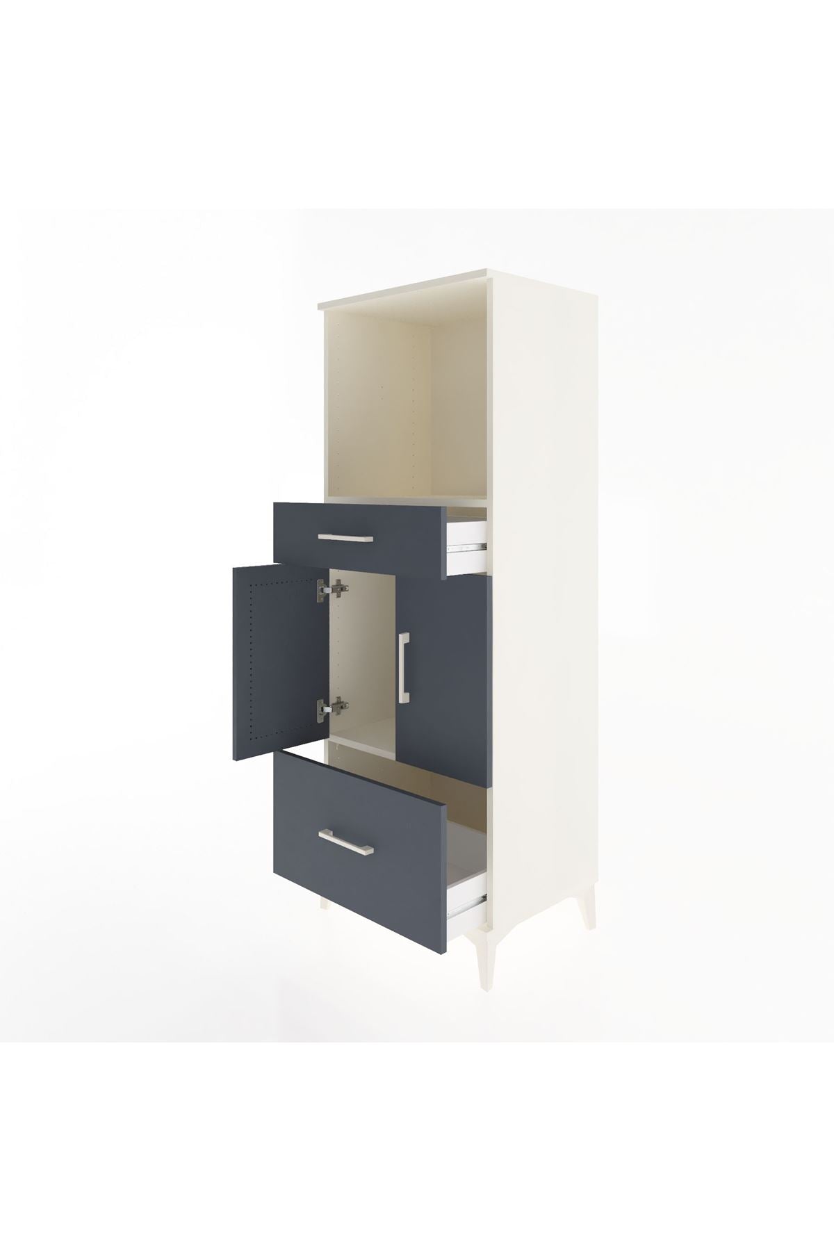 Hyperion Dolap 2 Raflı 2 Çekmeceli 2 Kapaklı 60x44x163 - S53M016V2B