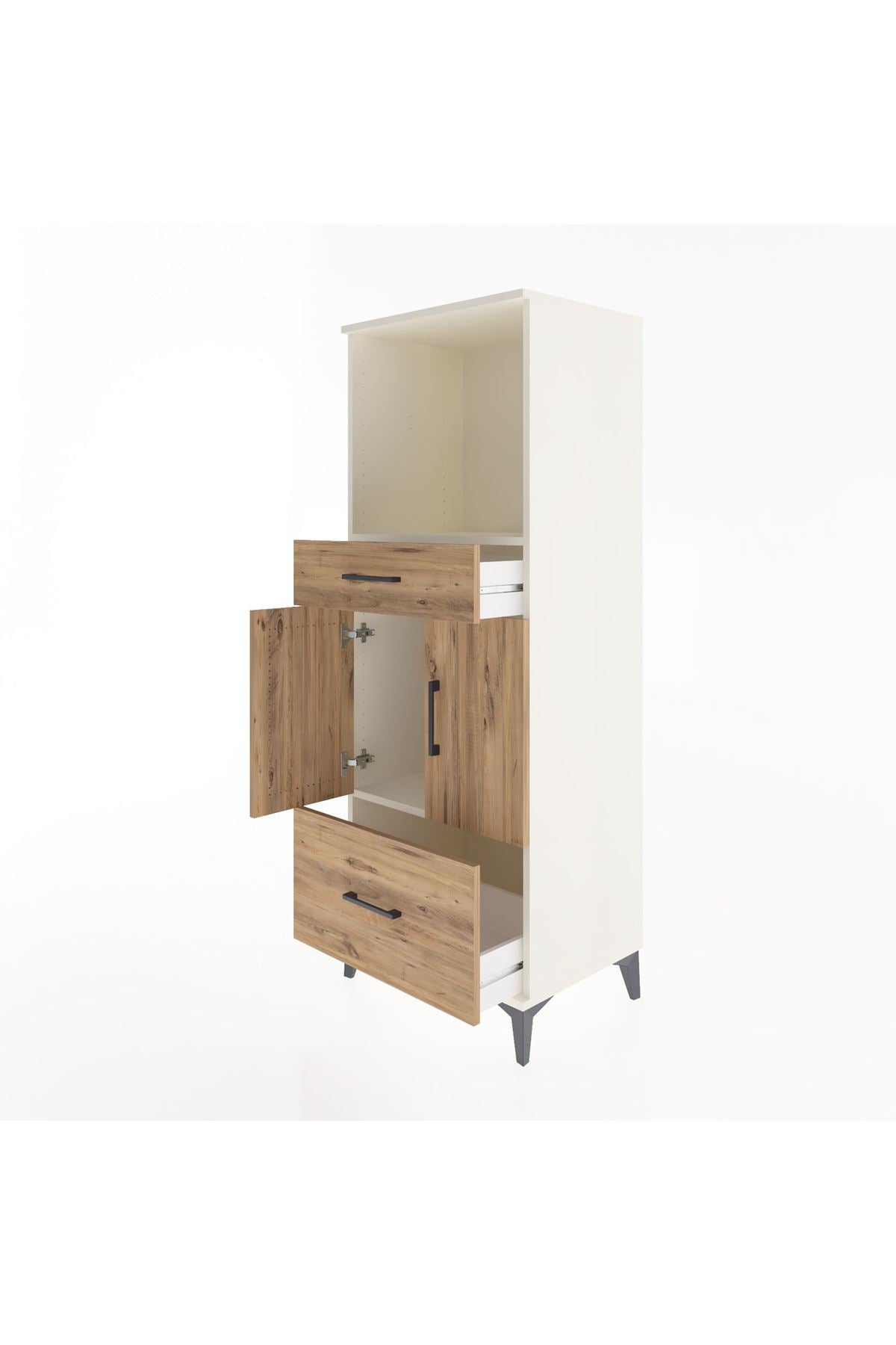 Hyperion Dolap 2 Raflı 2 Çekmeceli 2 Kapaklı 60x44x163 - S53M016V3B