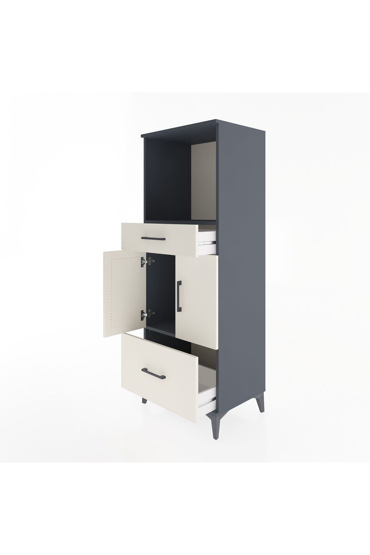 Hyperion Dolap 2 Raflı 2 Çekmeceli 2 Kapaklı 60x44x163 - S53M016V4B