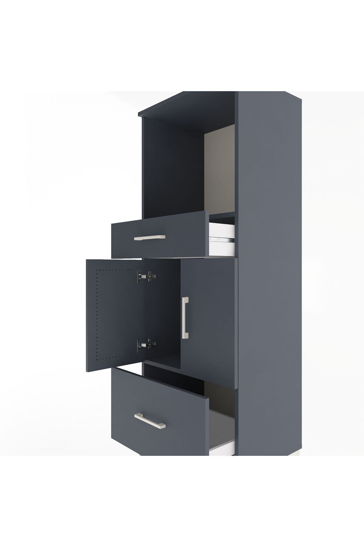 Hyperion Dolap 2 Raflı 2 Çekmeceli 2 Kapaklı 60x44x163 - S53M016V5B