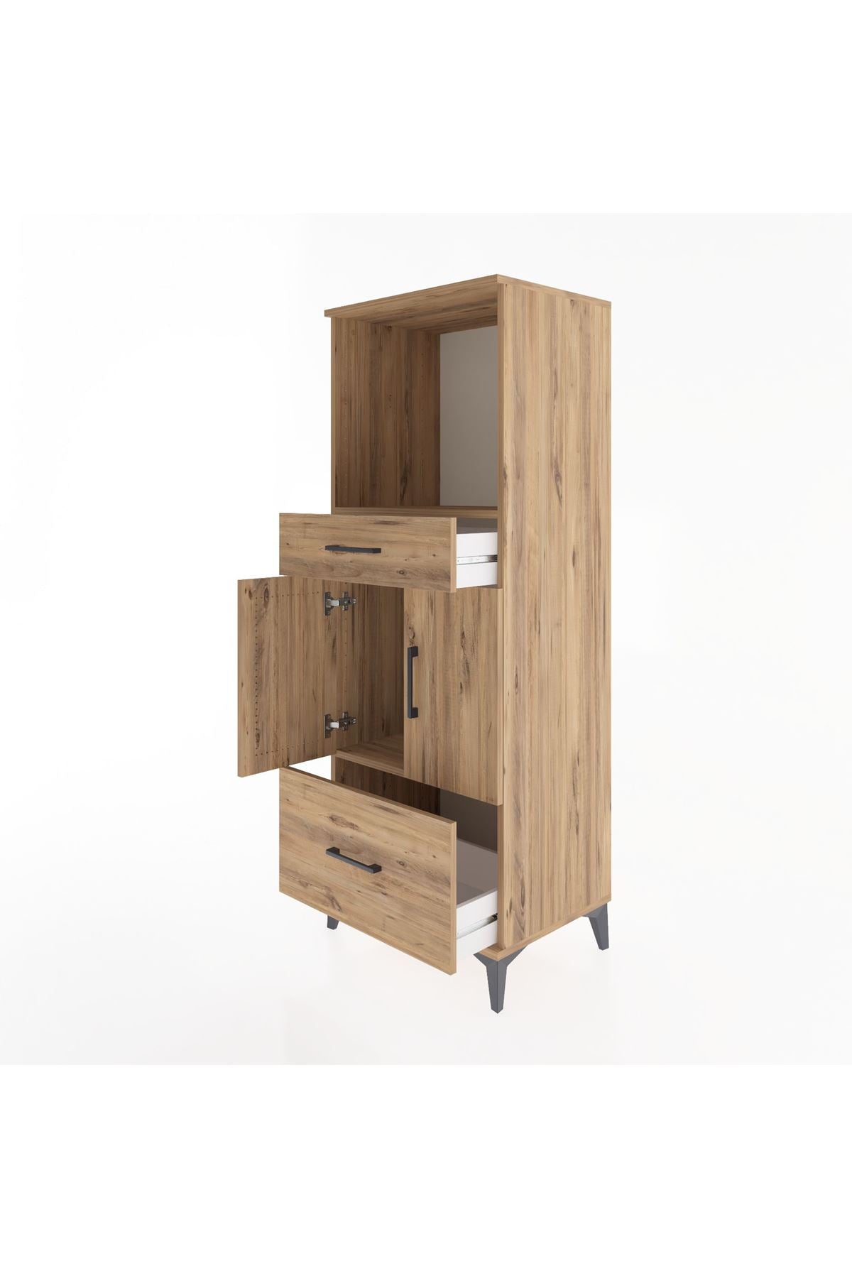 Hyperion Dolap 2 Raflı 2 Çekmeceli 2 Kapaklı 60x44x163 - S53M016V9B