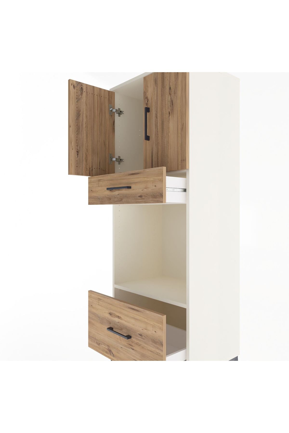 Hyperion Dolap 2 Raflı 2 Çekmeceli 2 Kapaklı 60x44x163 - S53M017V3B