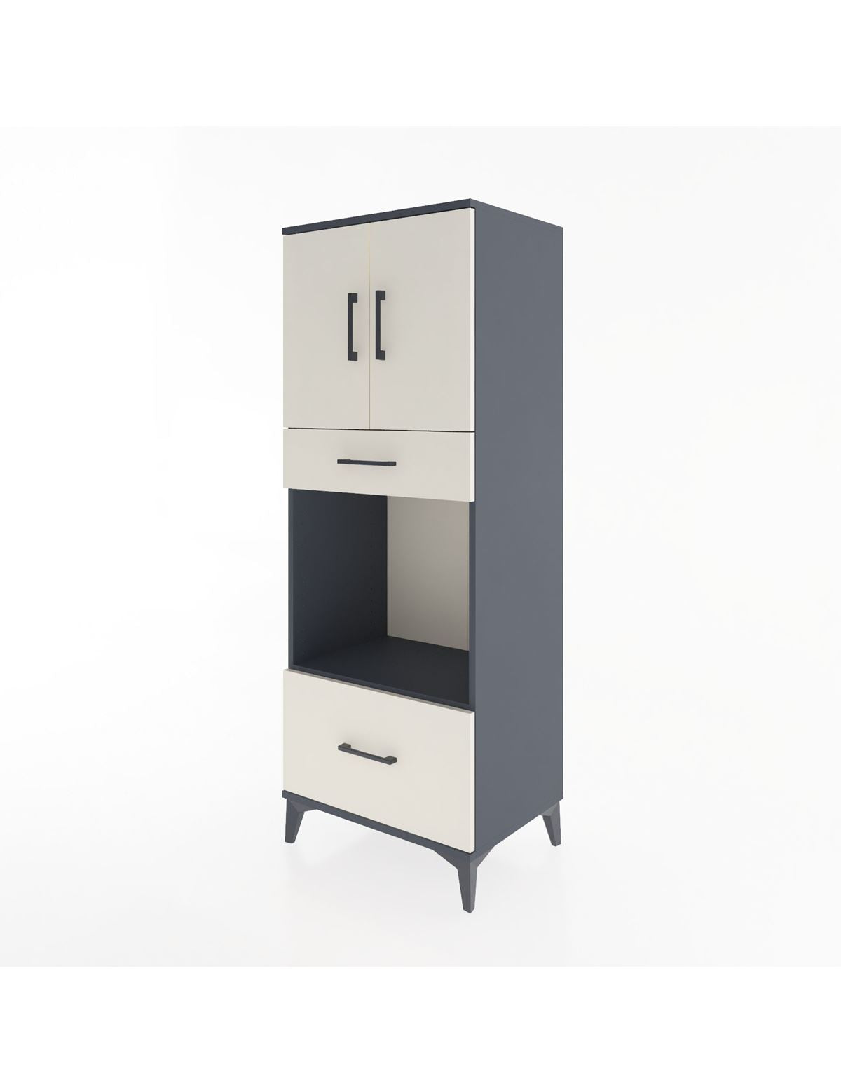 Hyperion Dolap 2 Raflı 2 Çekmeceli 2 Kapaklı 60x44x163 - S53M017V4B