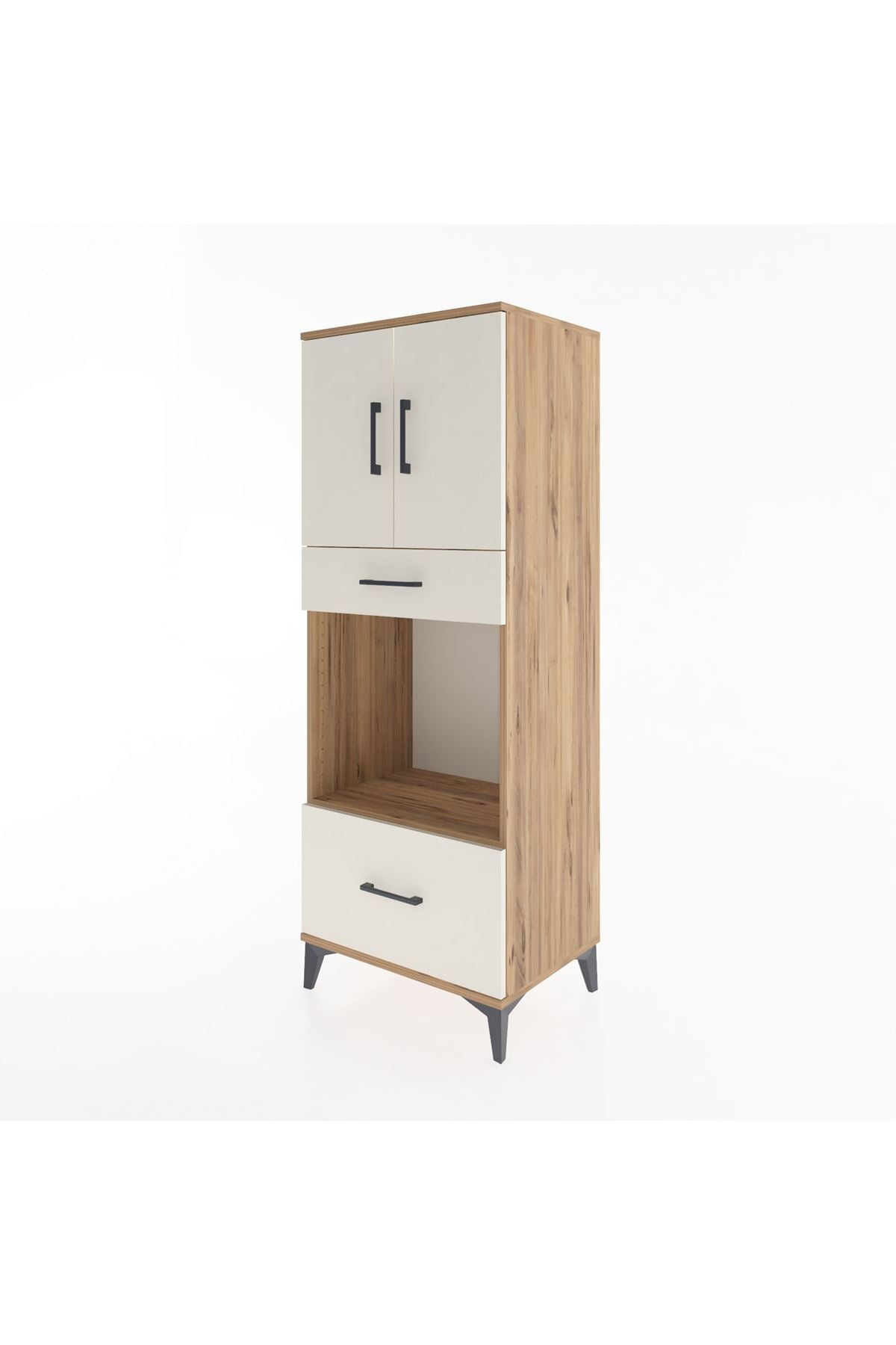 Hyperion Dolap 2 Raflı 2 Çekmeceli 2 Kapaklı 60x44x163 - S53M017V7B