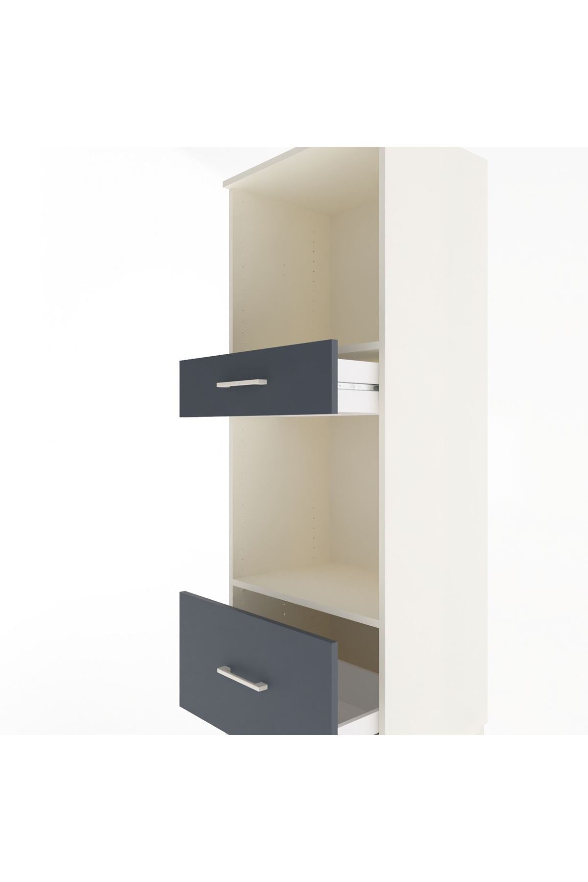 Hyperion Dolap 2 Raflı 2 Çekmeceli 60x44x163 - S53M018V2B