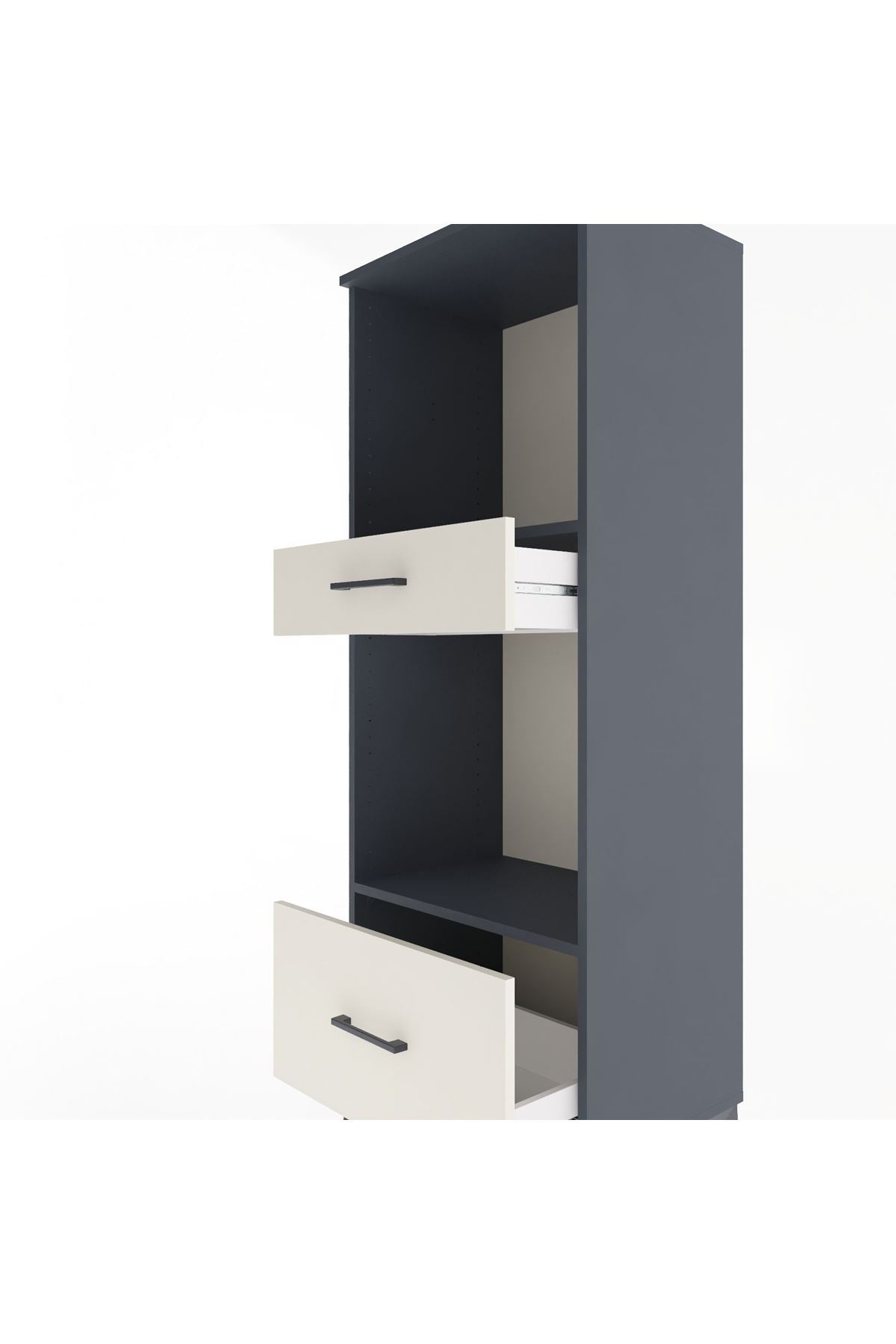 Hyperion Dolap 2 Raflı 2 Çekmeceli 60x44x163 - S53M018V4B