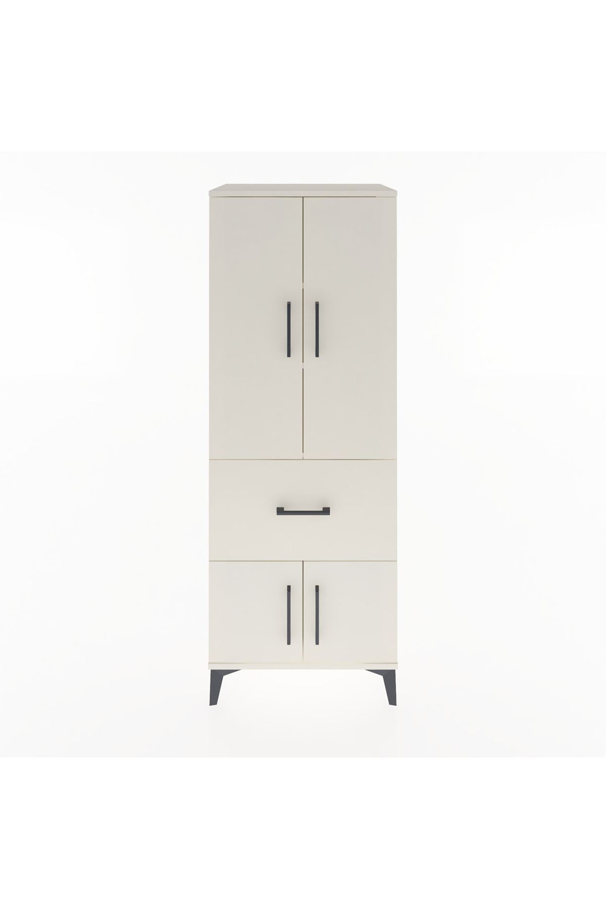 Hyperion Dolap 3 Raflı Tek Çekmeceli 4 Kapaklı 60x44x163 - S53M019V1B