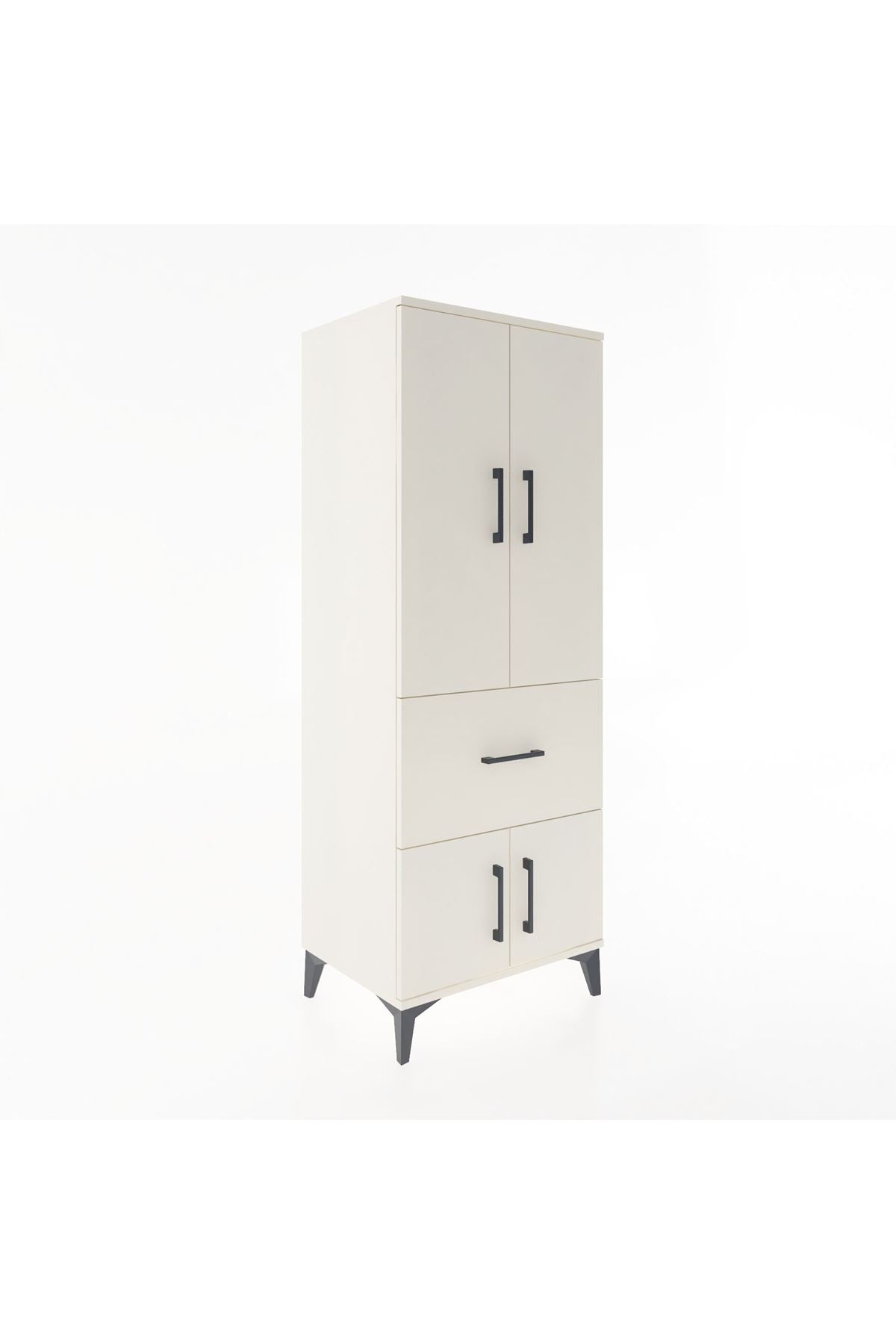 Hyperion Dolap 3 Raflı Tek Çekmeceli 4 Kapaklı 60x44x163 - S53M019V1B