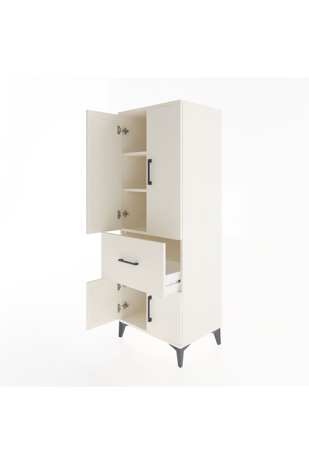 Hyperion Dolap 3 Raflı Tek Çekmeceli 4 Kapaklı 60x44x163 - S53M019V1B