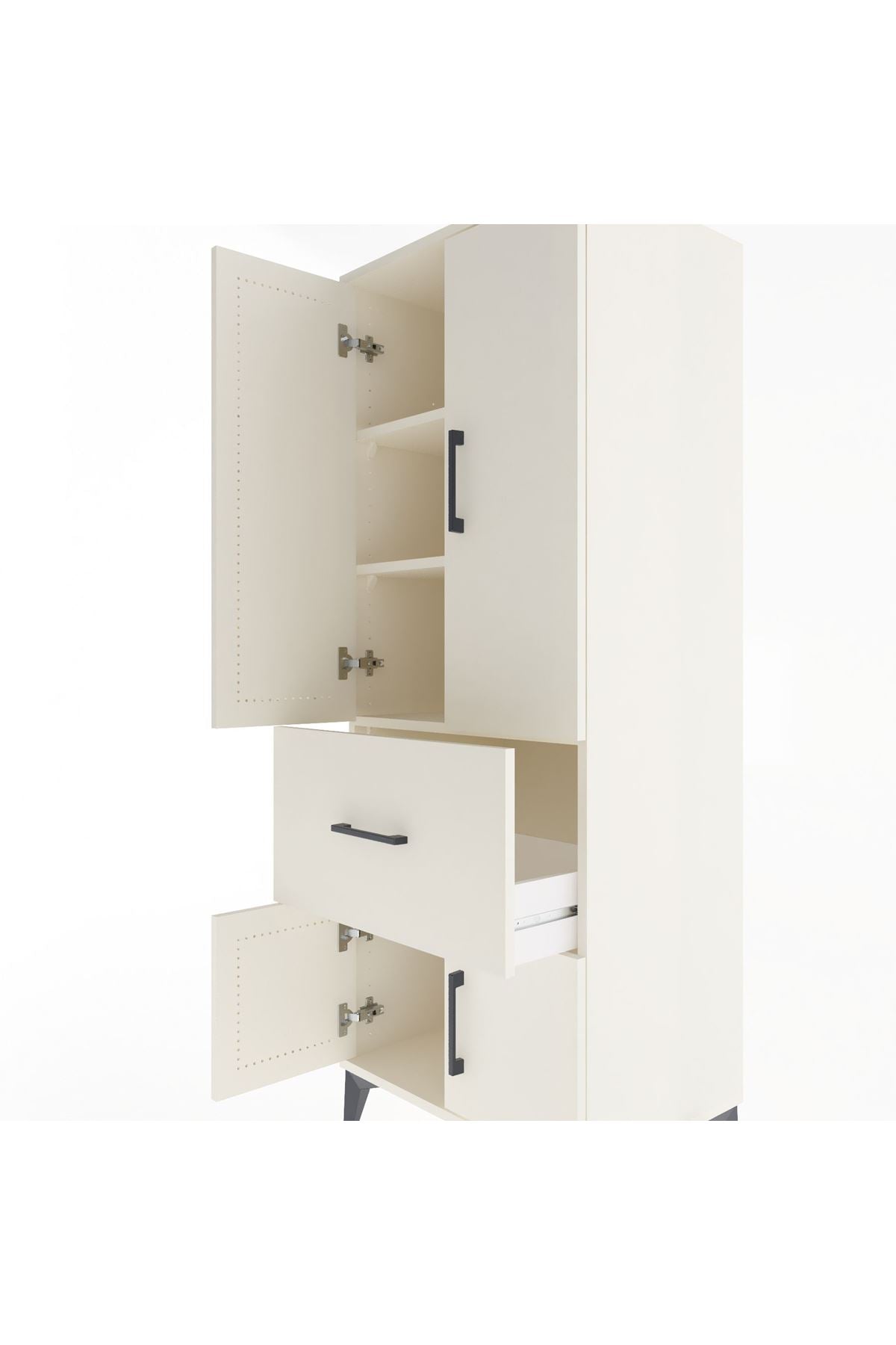 Hyperion Dolap 3 Raflı Tek Çekmeceli 4 Kapaklı 60x44x163 - S53M019V1B