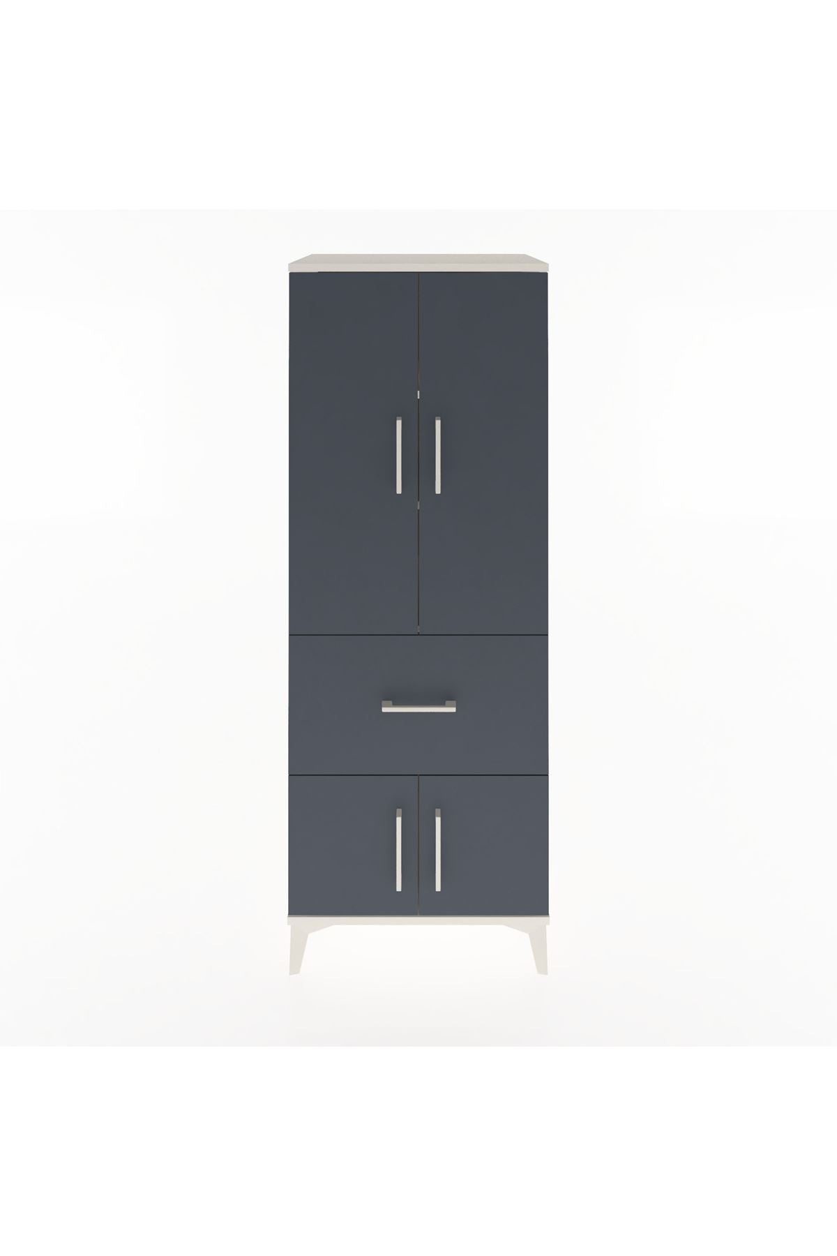 Hyperion Dolap 3 Raflı Tek Çekmeceli 4 Kapaklı 60x44x163 - S53M019V2B