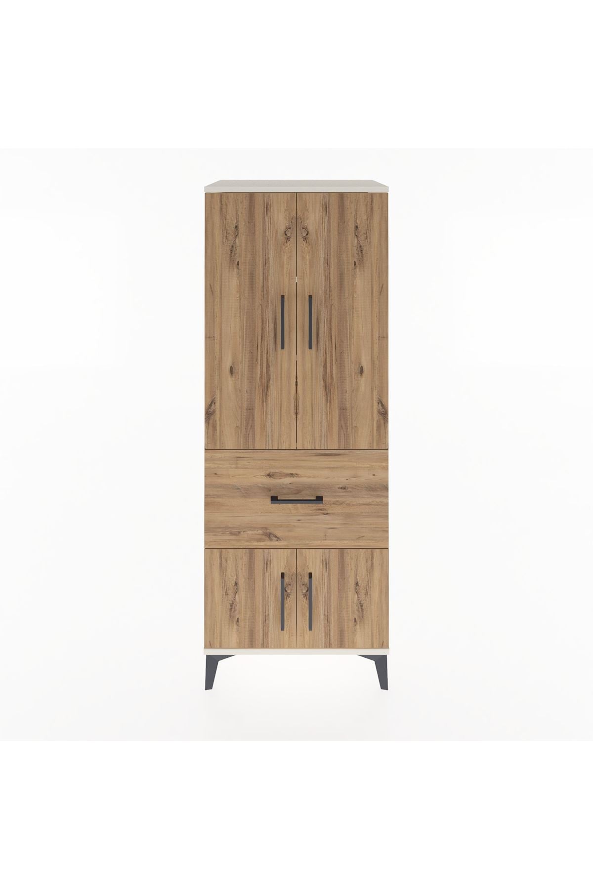 Hyperion Dolap 3 Raflı Tek Çekmeceli 4 Kapaklı 60x44x163 - S53M019V3B