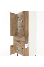 Hyperion Dolap 3 Raflı Tek Çekmeceli 4 Kapaklı 60x44x163 - S53M019V3B