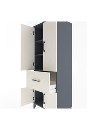Hyperion Dolap 3 Raflı Tek Çekmeceli 4 Kapaklı 60x44x163 - S53M019V4B