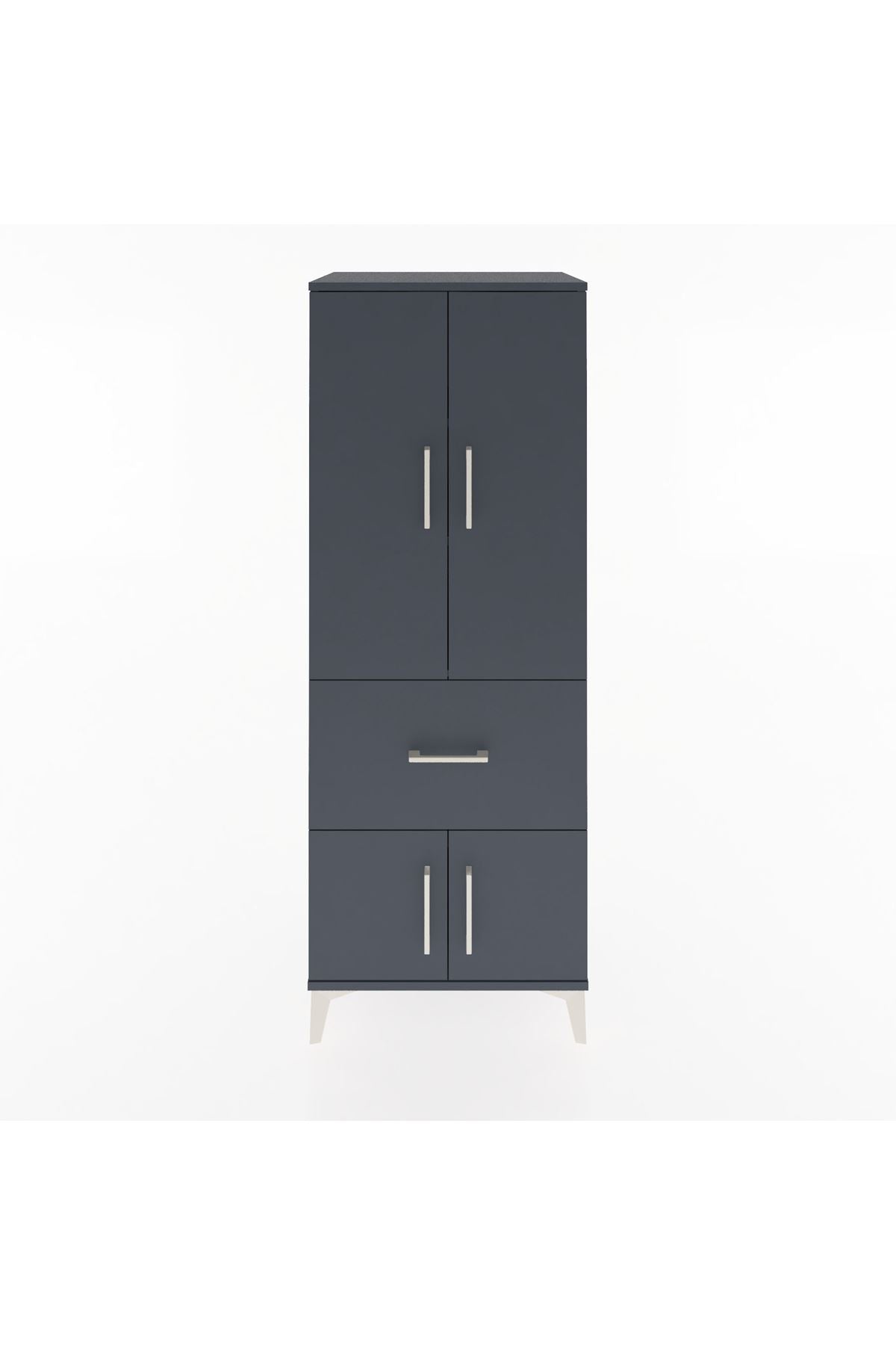 Hyperion Dolap 3 Raflı Tek Çekmeceli 4 Kapaklı 60x44x163 - S53M019V5B
