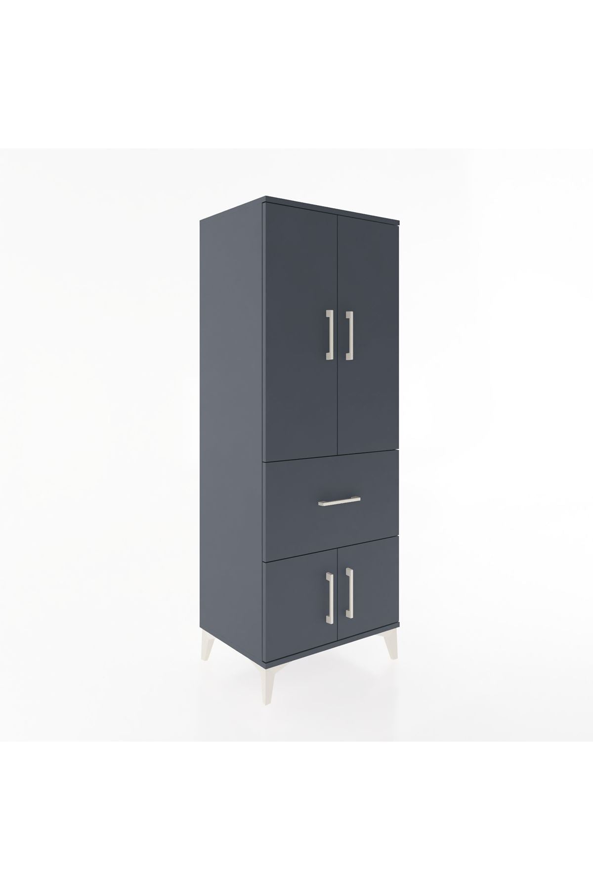 Hyperion Dolap 3 Raflı Tek Çekmeceli 4 Kapaklı 60x44x163 - S53M019V5B