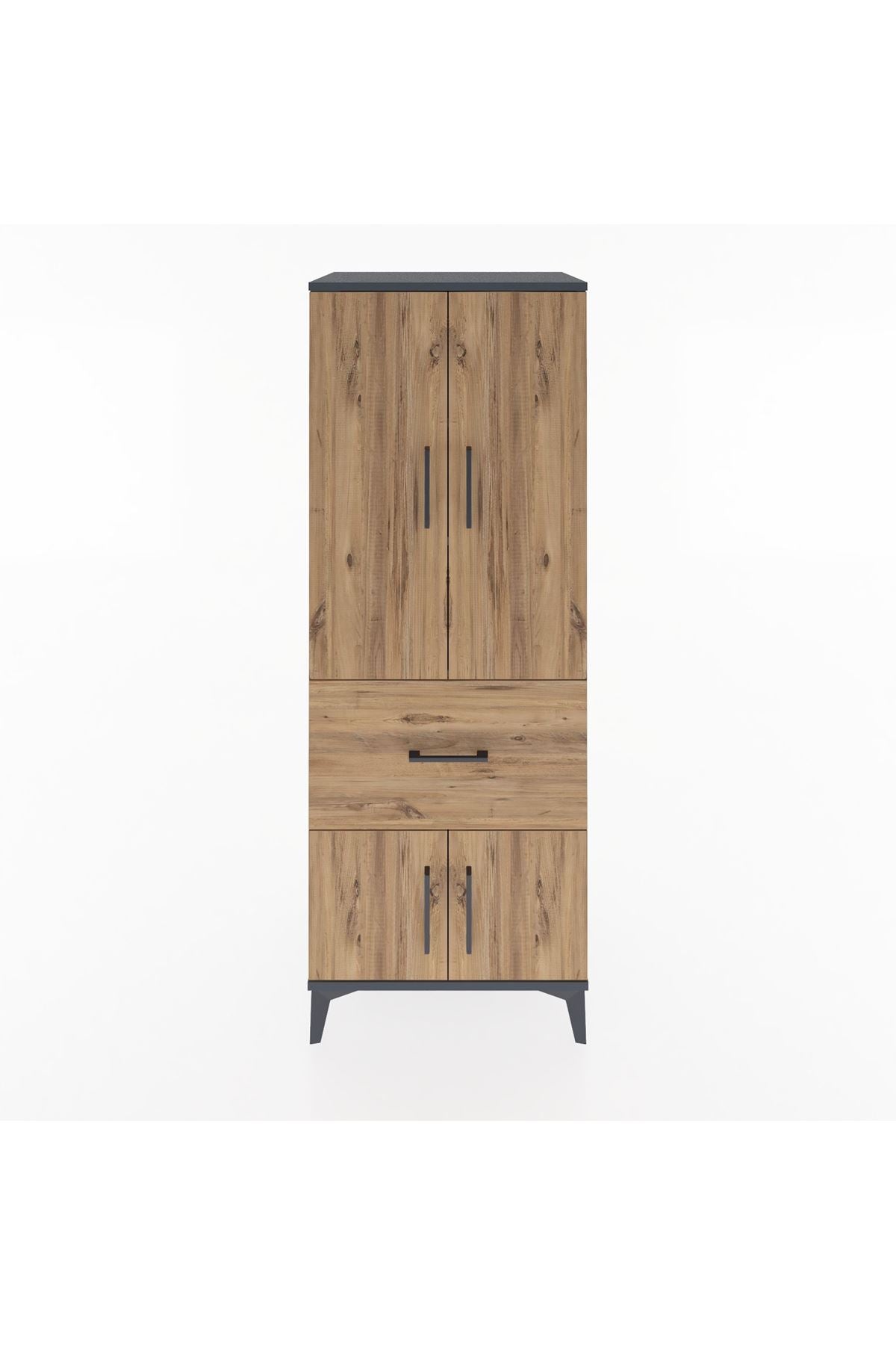 Hyperion Dolap 3 Raflı Tek Çekmeceli 4 Kapaklı 60x44x163 - S53M019V6B