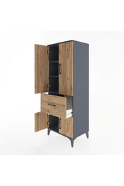 Hyperion Dolap 3 Raflı Tek Çekmeceli 4 Kapaklı 60x44x163 - S53M019V6B