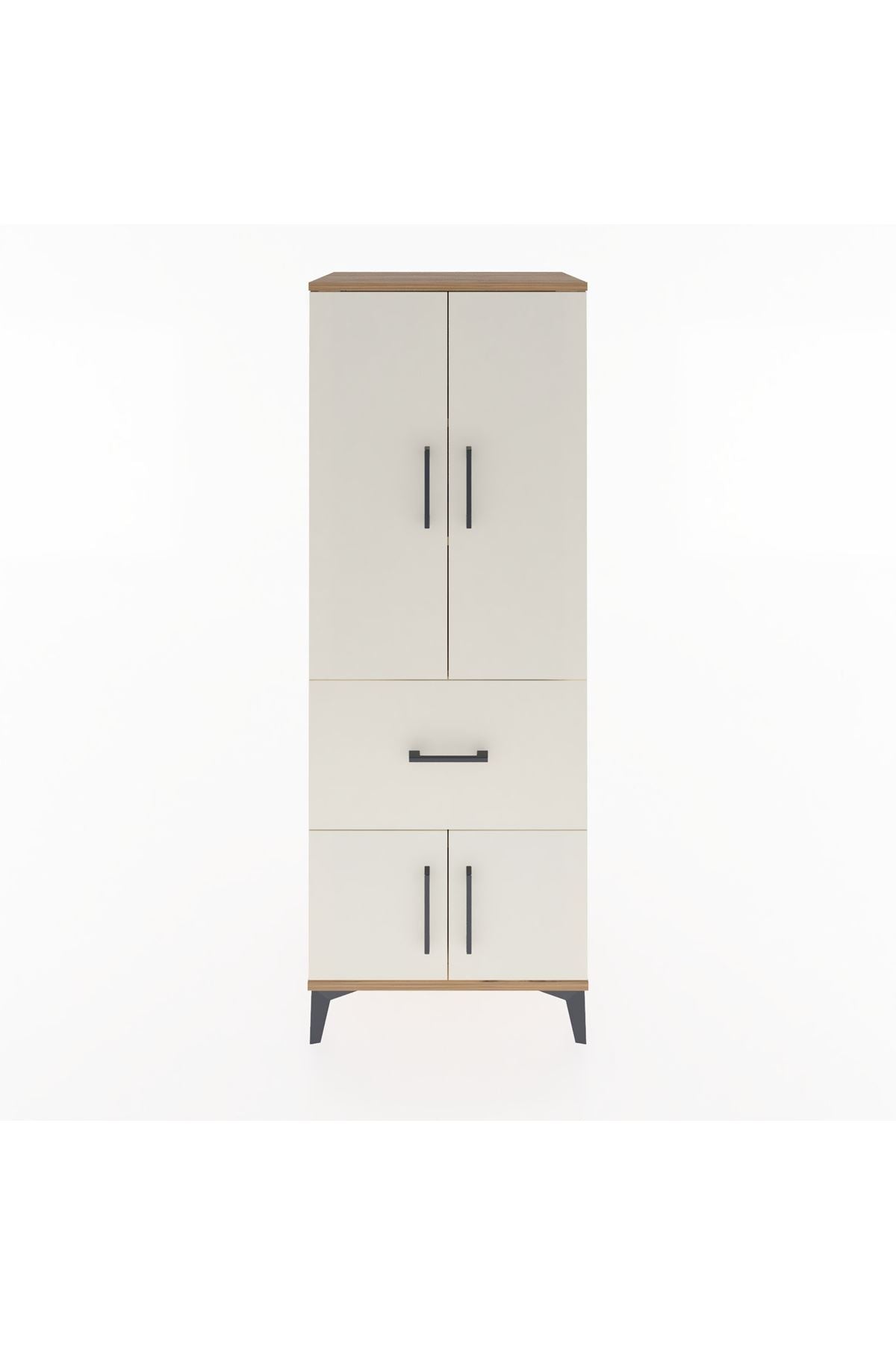 Hyperion Dolap 3 Raflı Tek Çekmeceli 4 Kapaklı 60x44x163 - S53M019V7B