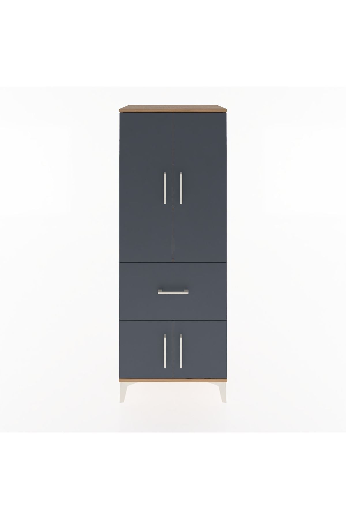 Hyperion Dolap 3 Raflı Tek Çekmeceli 4 Kapaklı 60x44x163 - S53M019V8B