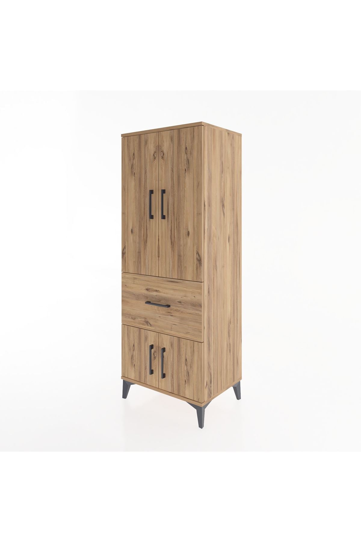 Hyperion Dolap 3 Raflı Tek Çekmeceli 4 Kapaklı 60x44x163 - S53M019V9B