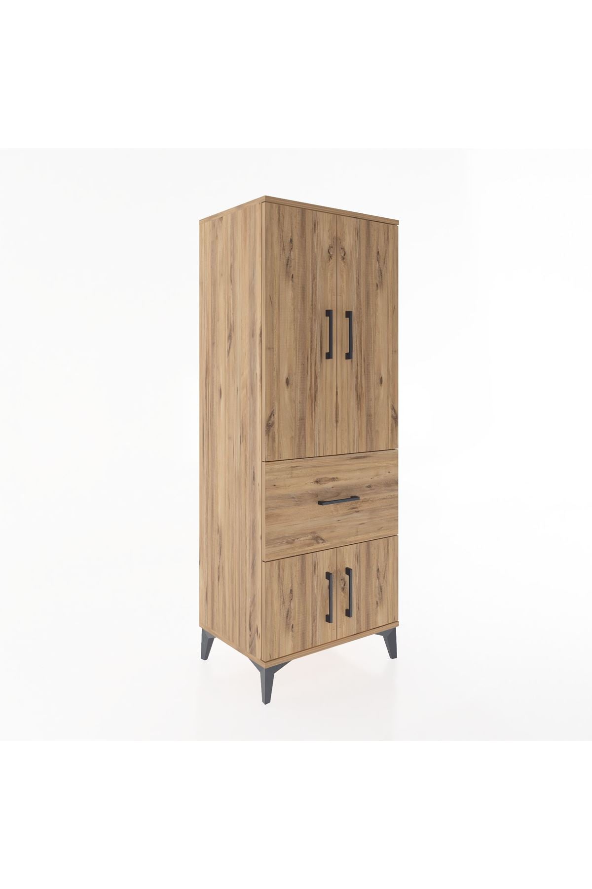 Hyperion Dolap 3 Raflı Tek Çekmeceli 4 Kapaklı 60x44x163 - S53M019V9B