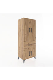 Hyperion Dolap 3 Raflı Tek Çekmeceli 4 Kapaklı 60x44x163 - S53M019V9B