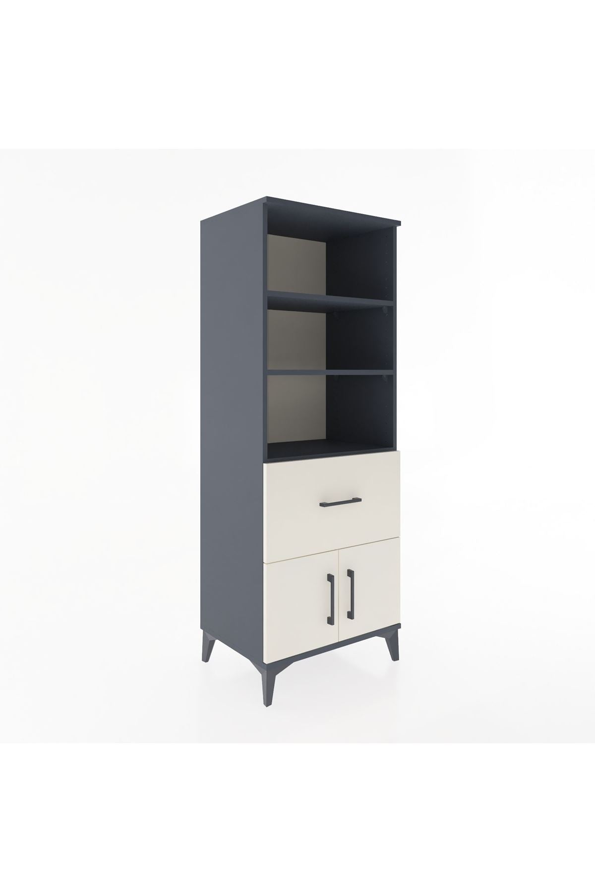 Hyperion Dolap 3 Raflı Tek Çekmeceli 2 Kapaklı 60x44x163 - S53M020V4B
