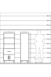 Hyperion Dolap 3 Raflı Tek Çekmeceli 2 Kapaklı 60x44x163 - S53M020V4B