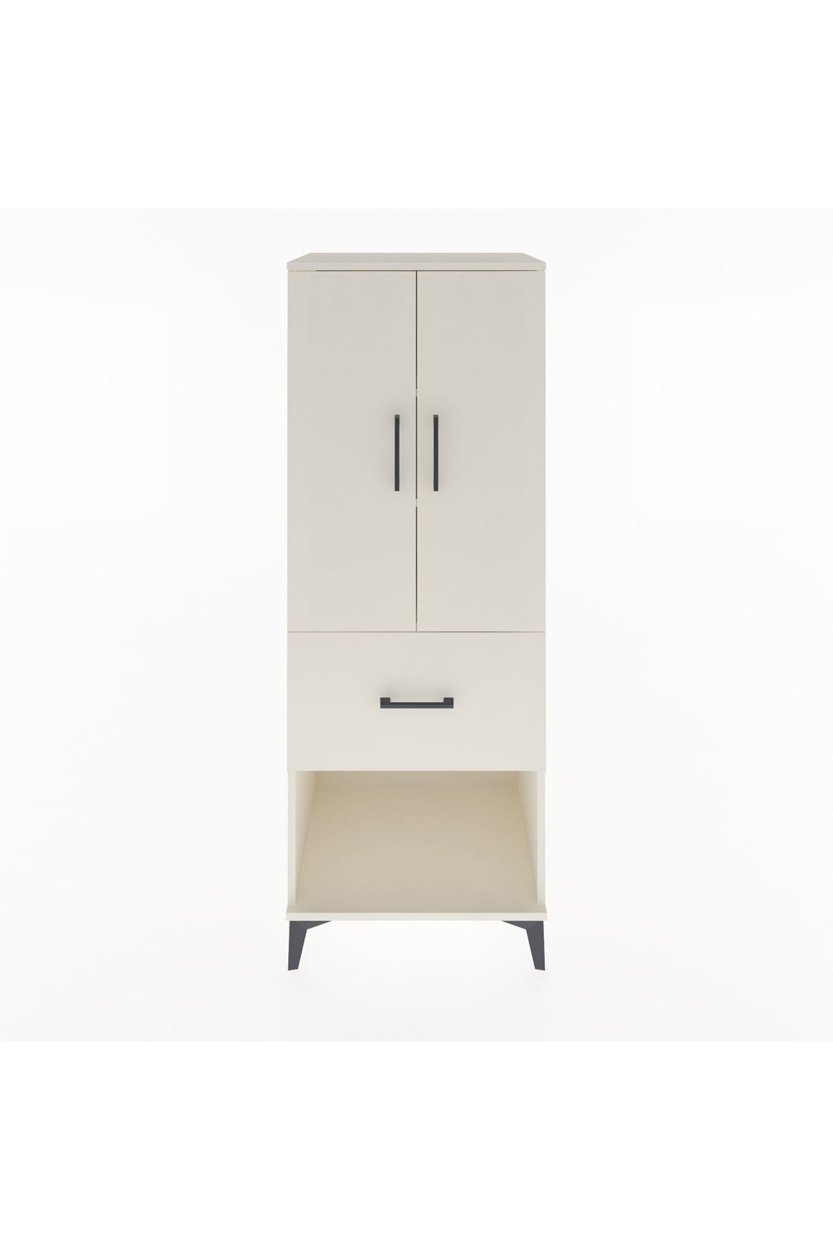 Hyperion Dolap 3 Raflı Tek Çekmeceli 2 Kapaklı 60x44x163 - S53M021V1B