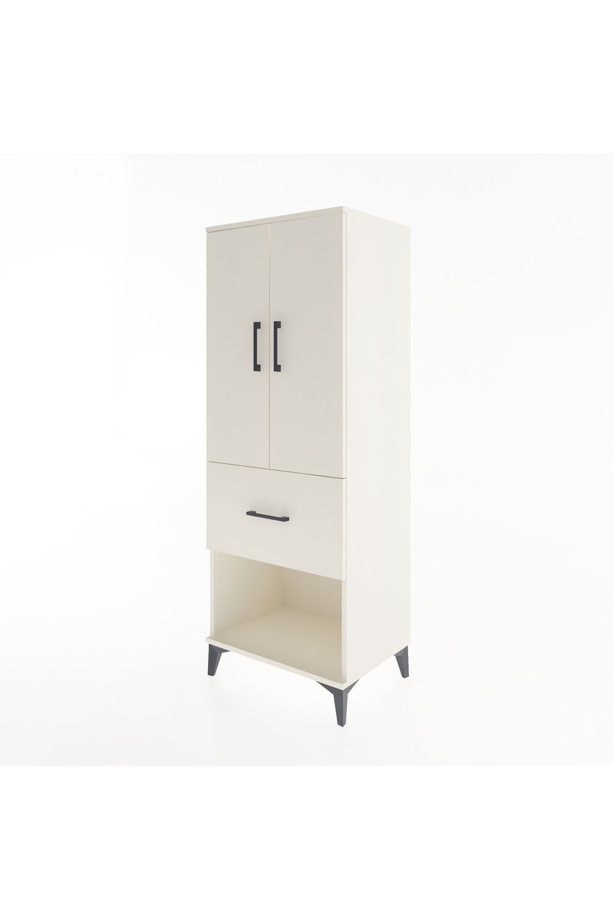 Hyperion Dolap 3 Raflı Tek Çekmeceli 2 Kapaklı 60x44x163 - S53M021V1B
