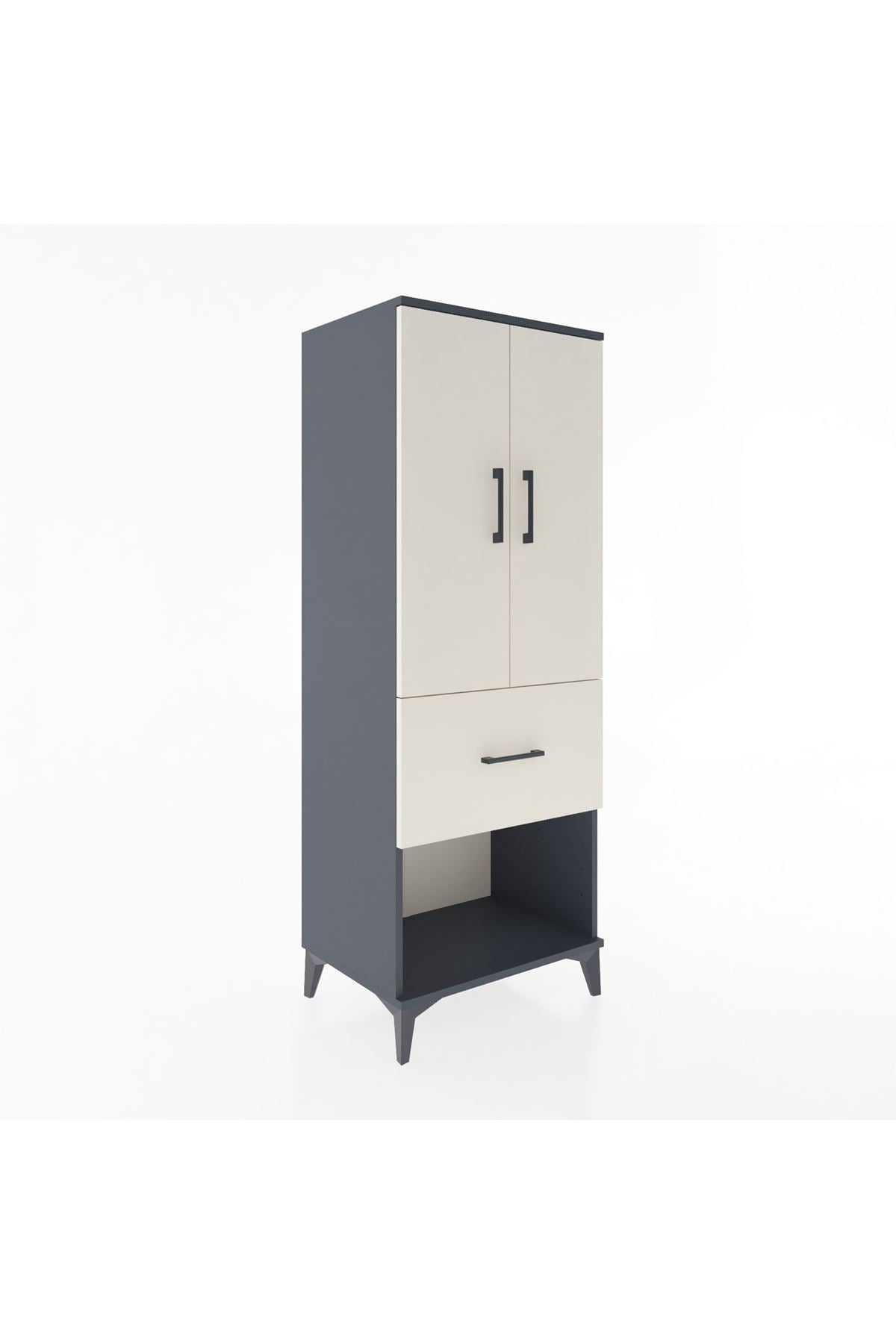 Hyperion Dolap 3 Raflı Tek Çekmeceli 2 Kapaklı 60x44x163 - S53M021V4B
