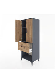 Hyperion Dolap 3 Raflı Tek Çekmeceli 2 Kapaklı 60x44x163 - S53M021V6B