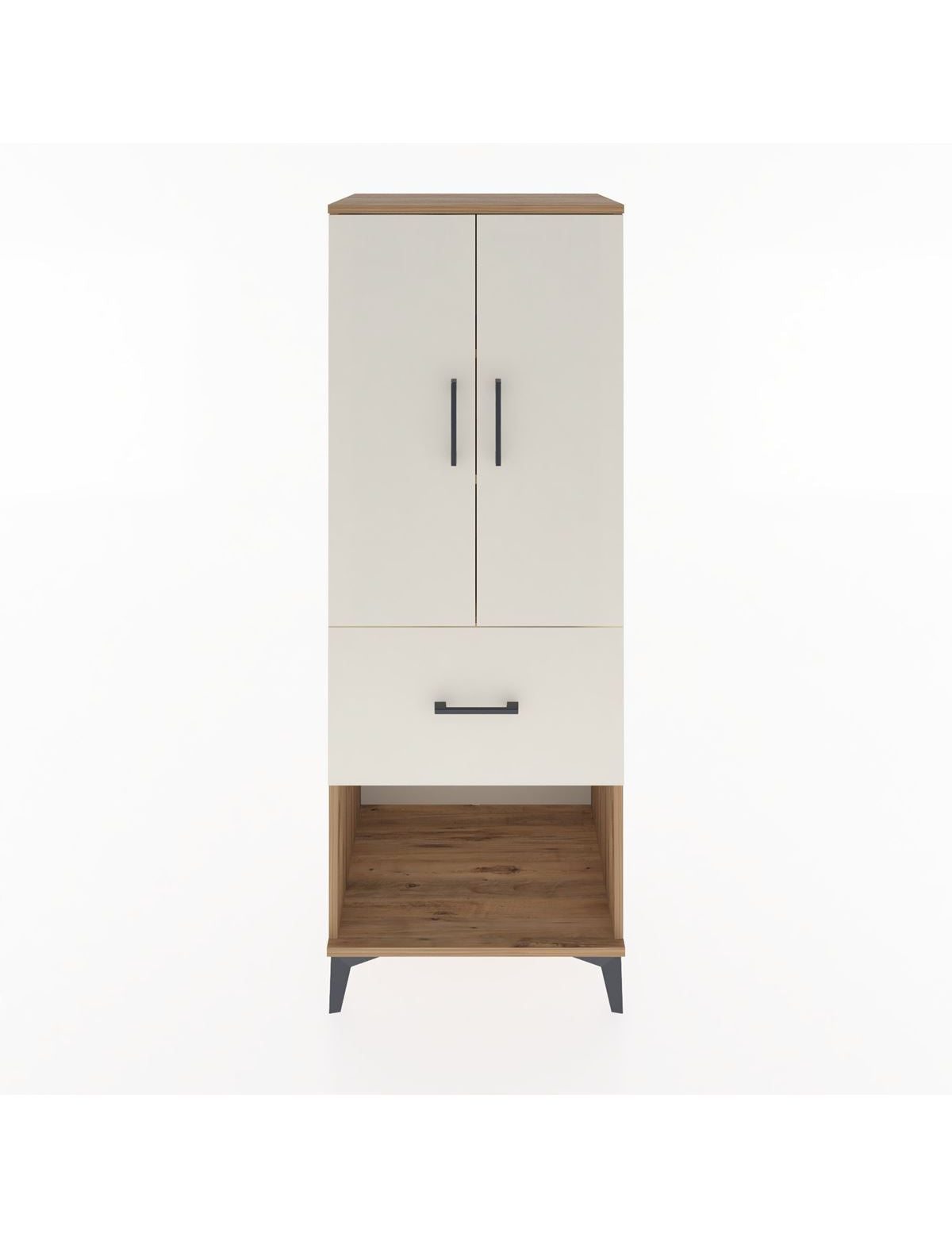 Hyperion Dolap 3 Raflı Tek Çekmeceli 2 Kapaklı 60x44x163 - S53M021V7B